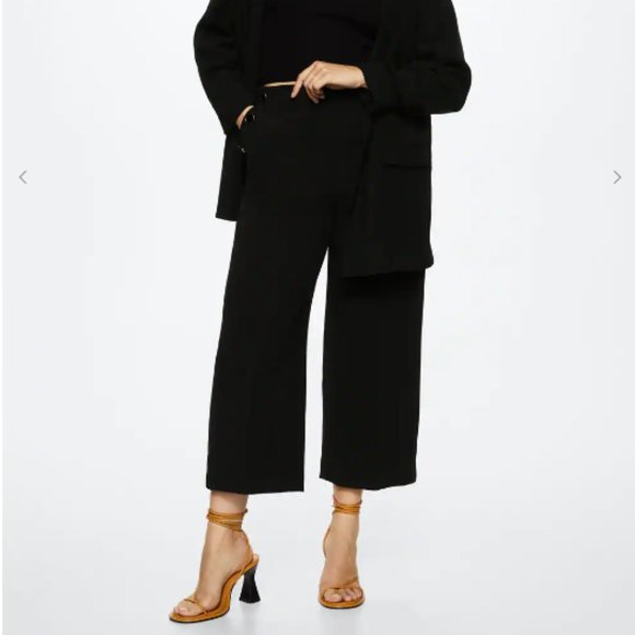 Mango Cropped Button Pants 1XL - NWT - Picture 3 of 10